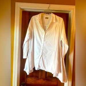 Beautiful long white cotton summer top